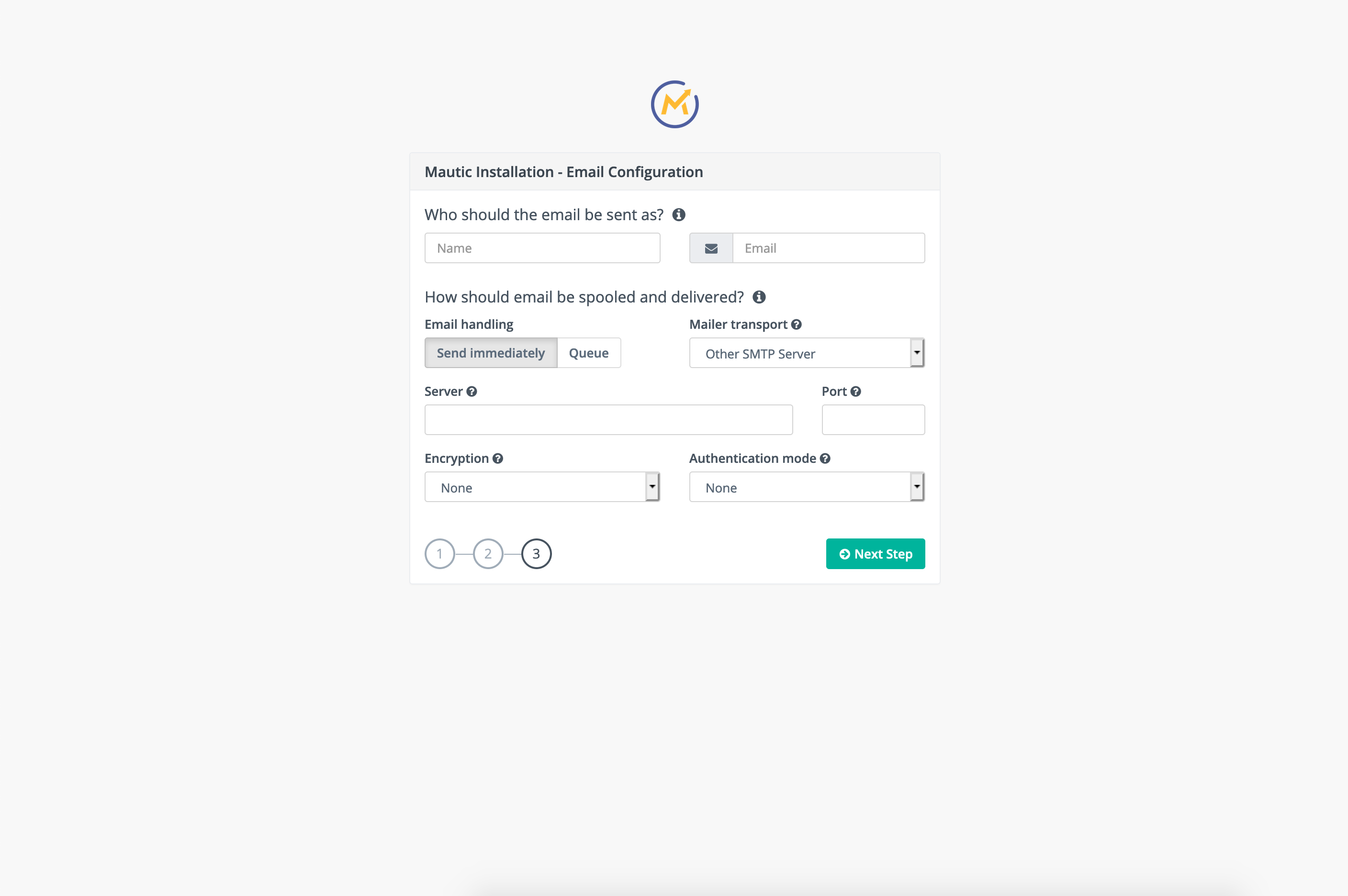 Configuración de coreo electrónico